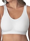 SHAPERMINT Daily Comfort Wireless Shaper Bra - High Support Compression Bras for Women with Extra-Wide Straps - Hook and Eye Closure - Wirefree Womens Bras - Small to Plus Size, 4X-Large, White