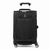 Travelpro Maxlite 5 Softside Expandable Carry on Luggage with 4 Spinner Wheels, Lightweight Suitcase, Men and Women, Black, Compact Carry on 20-Inch
