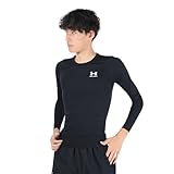 Under Armour Men's Armour HeatGear Compression Long-Sleeve T-Shirt , Black (001)/White, Medium