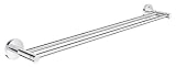 Grohe 40802001 Essentials Metal 7.28-in. Double Towel Rail, 26.182 x 4.725 x 2.363, Starlight Chrome