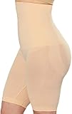 SHAPERMINT High Waisted Body Shaper Shorts - Shapewear for Women Tummy Control Small to Plus-Size Nude Large/Medium