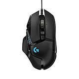 Logitech G502 Hero High Performance Wired Gaming Mouse, 25K Sensor, 25,600 DPI, RGB, Adjustable Weights, 11 Programmable Buttons, On-Board Memory, PC/Mac - Black