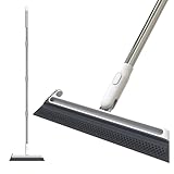 EHOMGUI Squeegee Broom for Floor, Floor Squeegee for Concrete and Tile Cleaning, Floor Scrubber with Long Handle for Bathroom, Kitchen, Shower, Tile, Pet Hair, Fur, Foam Cleaning