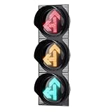 Direction Indicator Lights, Red/Green/Yellow Left Turn Straight Light, Industrial LED Signal Lamp, Outdoor Traffic Lights for Road, Toll Station, Crossrads, Shopping Mall(400mm/16in)