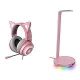 Razer Wired Kraken Kitty RGB USB Gaming Headset + Base Station V2 Chroma: Quartz Pink