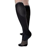 Copper Fit unisex adult 1 Pair Socks, Black, Large-X-Large US