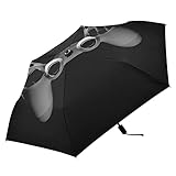 Oyihfvs Video Game Joystick Gamepad in Grey Isolated on Black Parasol Folding Umbrella, Reinforced Windproof Waterproof, Portable Compact Anti-UV Sun Rain Protection for Travel Outdoor