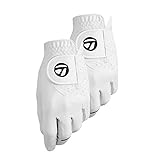 TaylorMade Stratus Tech Glove 2-Pack (White, Left Hand, Large), White(Large, Worn on Left Hand)
