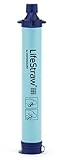 LifeStraw Personal Water Filter for Hiking, Camping, Travel, and Emergency Preparedness, 1 Pack, Blue