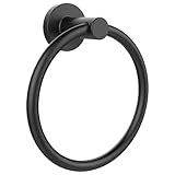 SetSail Towel Holder for Bathroom Wall Matte Black Towel Ring 304 Stainless Steel Hand Towel Holder Heavy Duty Towel Hanger for Bath, Kitchen