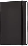 Amazon Basics Classic Notebook, Line Ruled, 240 Pages, Black, Hardcover, 5 x 8.25-Inch