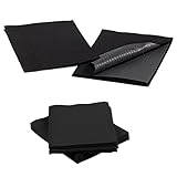Disposable Dental Bibs 13'x18' - 3 Ply Waterproof Tattoo Bib Sheet for Patients - Dentist or Medical Tray Cover and Nail Table Cover Supplies, Black