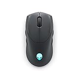 Alienware AW720M Tri-Mode Wireless Gaming Mouse - 2.4GHz Wireless, Bluetooth 5.1, 26,000 DPI, 8-Fully Programmable Buttons, Magnetic Snap Charging Adapter USB-A to USB-C Cable - Dark Side of The Moon