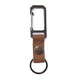 Carhartt unisex adult Nylon Duck Key Keeper, Durable Keychain With Self-locking Clip Wallet, Nylon Duck (Carhartt Brown), One Size US