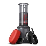 Aeropress Go Travel Coffee Press Kit - 3 in 1 brew method combines French Press, Pourover, Espresso - Full bodied coffee without grit or bitterness - Small portable coffee maker for camping & travel