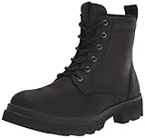 ECCO Women's Grainer Waterproof LACE Ankle Boot, Black, 5-5.5
