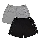 Inspired Comforts Post Surgery Underwear - Two Pack - Tearaway Boxer Briefs (Black/Grey - S)