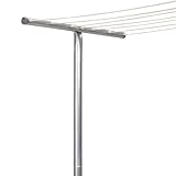 Household Essentials Steel Outdoor Clothesline Single T-Post, Silver