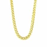 14K REAL Yellow Gold 4.00mm OR 5.00mm Shiny SOLID Diamond-Cut Round Franco Chain Necklace Or Bracelet for Pendants and Charms with Lobster-Claw Clasp (8.75', 24' 26' or 30inch) Mens Jewelry Chains