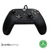 PDP Wired Game Controller - Xbox Series X|S, Xbox One, PC/Laptop Windows 10, Steam Gaming Controller - USB - Advanced Audio Controls - Dual Vibration Videogame Gamepad - Raven Black
