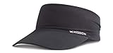 MISSION Cooling Stretchy Visor - Unisex Visor Hat for Men and Women - Lightweight and Stretchy, No Slip Band, UPF 50 Sun Protection Visor- Black