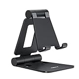 Nulaxy Dual Folding Cell Phone Stand, Fully Adjustable Foldable Desktop Phone Holder Cradle Dock Compatible with Phone 14 13 12 11 Pro Xs Xs Max Xr X 8, Nintendo Switch, All Phones