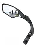Hafny New Handlebar Bike Mirror, HD Blast-Resistant, Safe Crystal Clear Glass , Adjustable Rotatable, Rearview Mirror for Bicycle, HF-MR095