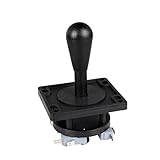 EG STARTS American Style Arcade Competition 2Pin Joystick BLACK Switchable From 8 Ways Operation, Elliptical Black Handle, Precision 8-Way 187' (4.8mm) terminal