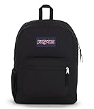 JanSport Cross Town Backpack - Travel, or Work Bag with Water Bottle Pocket, Black