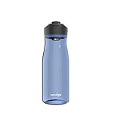 Contigo Cortland Spill-Proof Water Bottle, BPA-Free Plastic Water Bottle with Leak-Proof Lid and Carry Handle, Dishwasher Safe, Blue Corn, 32oz