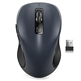 Trueque Wireless Mouse for Laptop, 2.4GHz Ergonomic Computer Mouse with Back & Forward Buttons, 3-Level DPI, 6 Buttons, Optical USB Cordless Mice for Windows Chromebook MacBook PC