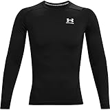 Under Armour Men's Armour HeatGear Compression Long-Sleeve T-Shirt , Black (001)/White , Medium