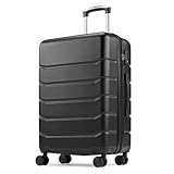 Sweetcrispy 20 inch Carry on Luggage, Hard Shell ABS Suitcase with Double Spinner Wheels, Lightweight Expandable Rolling Suit Case with TSA Lock