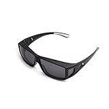 ROAR Fit Over Glasses with Polarized, TAC Lenses, Sunglasses, UV Protection, Black