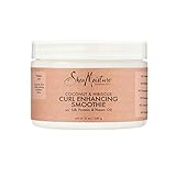 SheaMoisture Smoothie Curl Enhancing Cream for Thick, Curly Hair Coconut and Hibiscus Sulfate and Paraben Free 12 oz