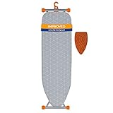 Happhom Ironing Board, Compact and Space Saver Patented Ironing Board with Extra Thick Heavy Duty Padded Cover, Height Adjustable, Easy Storage with Smart Hanger and Lightweight Design (13x43)