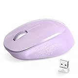 Trueque Wireless Mouse E702 2.4GHz Portable Computer Mouse with USB Receiver, Comfortable Silent Mice for Laptop, Chromebook, PC, Notebook, Desktop, Windows, Mac (Purple)