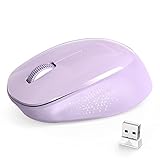 Trueque Wireless Mouse E702 2.4GHz Portable Computer Mouse with USB Receiver, Comfortable Silent Mice for Laptop, Chromebook, PC, Notebook, Desktop, Windows, Mac (Purple)