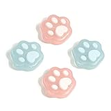 GeekShare Cat Paw Shape Thumb Grip Caps,Soft Silicone Joystick Cover Compatible with Nintendo Switch/OLED/Switch Lite,4PCS (Glitter)