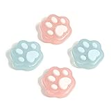 GeekShare Cat Paw Shape Thumb Grip Caps,Soft Silicone Joystick Cover Compatible with Nintendo Switch/OLED/Switch Lite,4PCS (Glitter)