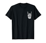 Skeleton Hand rocking Heavy Metal Horns Rocker T-Shirt