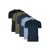 True Classic Tees Premium Fitted Men's T-Shirts - 5 Pack Crew Neck