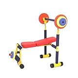 Redmon Fun and Fitness Exercise Equipment for Kids - Weight Bench Set,Incline