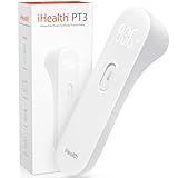 iHealth No-Touch Forehead Thermometer, Infrared Digital Thermometer for Adults and Kids, Touchless Baby Thermometer, 3 Ultra-Sensitive Sensors, Large LED Digits, Quiet Vibration Feedback, Non Contact