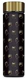 Controller Gear Super Mario Black & Gold Mario Vacuum Insulated Stainless Steel Sport Water Bottle, Leak Proof, Wide Mouth, 17 oz, 500 ML - Not Machine Specific