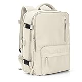 VGCUB Carry on Backpack,Large Travel Backpack for Women Men Airline Approved Gym Backpack Waterproof Business Laptop Daypack,Beige