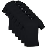 Gildan Men's Crew T-Shirts, Multipack, Style G1100, Black (6-Pack), Large