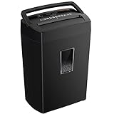 Bonsaii 12-Sheet Cross Cut Paper Shredder, 5.5 Gal Home Office Heavy Duty Shredder for Paper, Credit Card, Mails, Staples, with Transparent Window, High Security Level P-4 (C275-A)