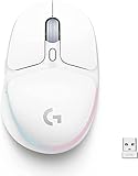 Logitech G705 Wireless Gaming Mouse, Customizable LIGHTSYNC RGB Lighting, Lightspeed, Bluetooth Connectivity, Lightweight, PC/Mac/Laptop - White Mist