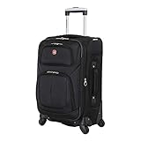 SwissGear Sion Softside Expandable Roller Luggage, Black, Carry-On 21-Inch